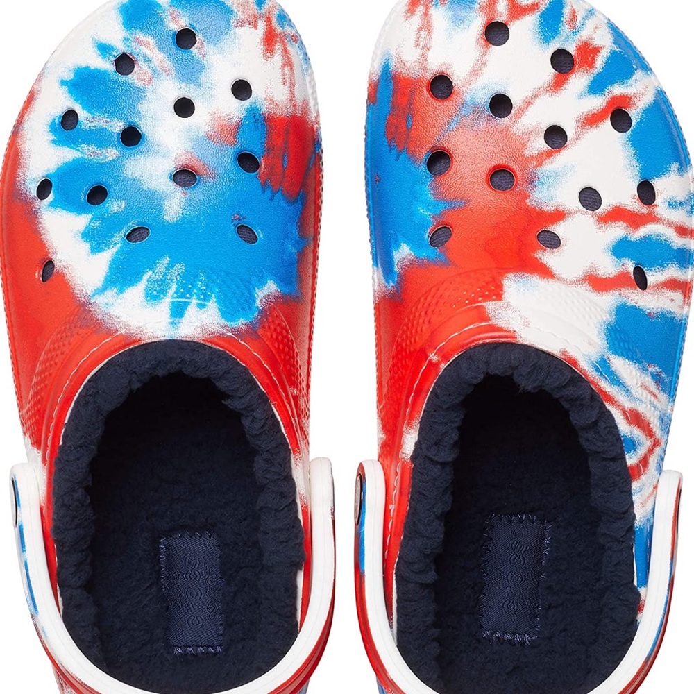 Tie dye crocs